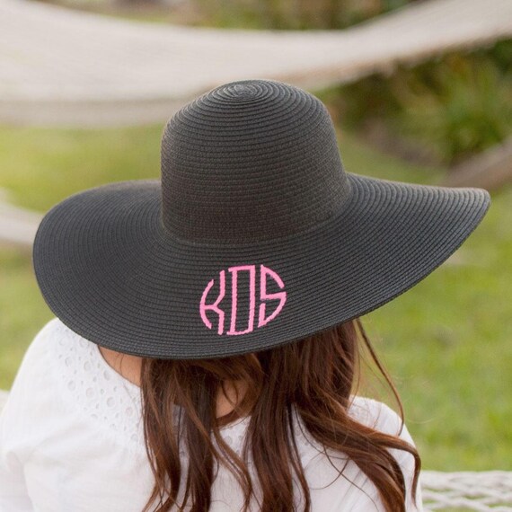 Personalized/Monogrammed Floppy Beach Hats Multiple Colors