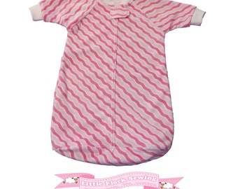 Minky Sleep Sack, Minky Take Home Outfit , Baby Sleeping Bag, Blanket Sleeper, Pink Stripe Minky , Baby Shower Gift
