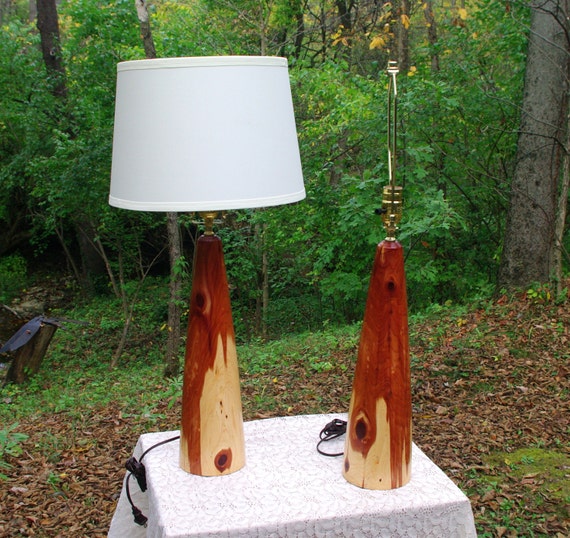 Beautiful Eastern Red Cedar Lamps from BlackWater Workshops