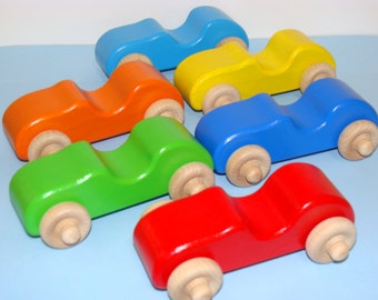 Wooden Toy Cars ( Set of 6 )- Party Favorite
