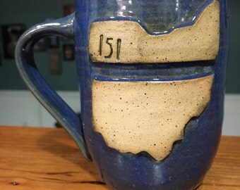 Thin blue line police officer coffee mug