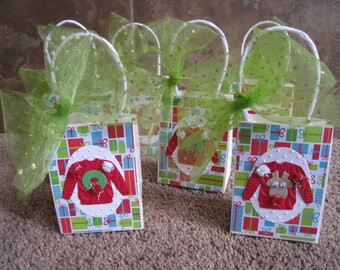 Ugly Christmas Sweater Party Favor Bags - Set of Six