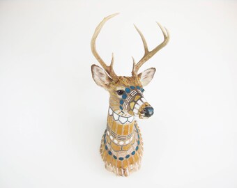 CUSTOM MADE - Hand-painted Taxidermy Deer Shoulder Mount