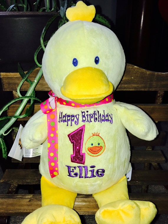 personalized stuffed duck