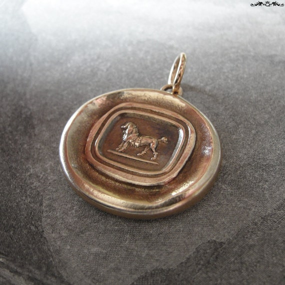 Poodle Wax Seal Pendant antique wax seal jewelry charm