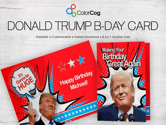 Dashing image regarding donald trump birthday card printable Dashing image pertaining to donald trump birthday card printable