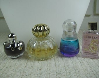 4 Mini/small vtg perfume bottles