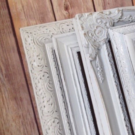 8x10 PICTURE FRAMES white custom color shabby chic set
