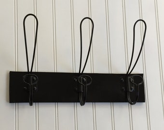 Coat Hook / Black Wall Hook/ Farm House /Wall Hook /Decorative Wall Hook / Black Decor / Vintage /Industrial / Fixer Upper