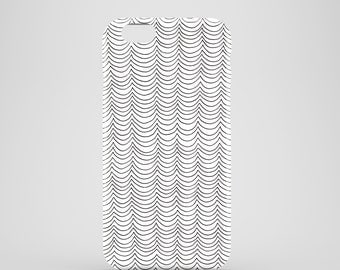 Line Waves phone case / pattern iPhone 7 case, iPhone 7 Plus, iPhone SE, iPhone 6S, iPhone 6, iPhone 5S, iPhone 5 / monochrome phone case