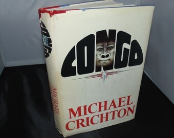 Vintage 1980 Congo Michael Crichton HCDJ BCE