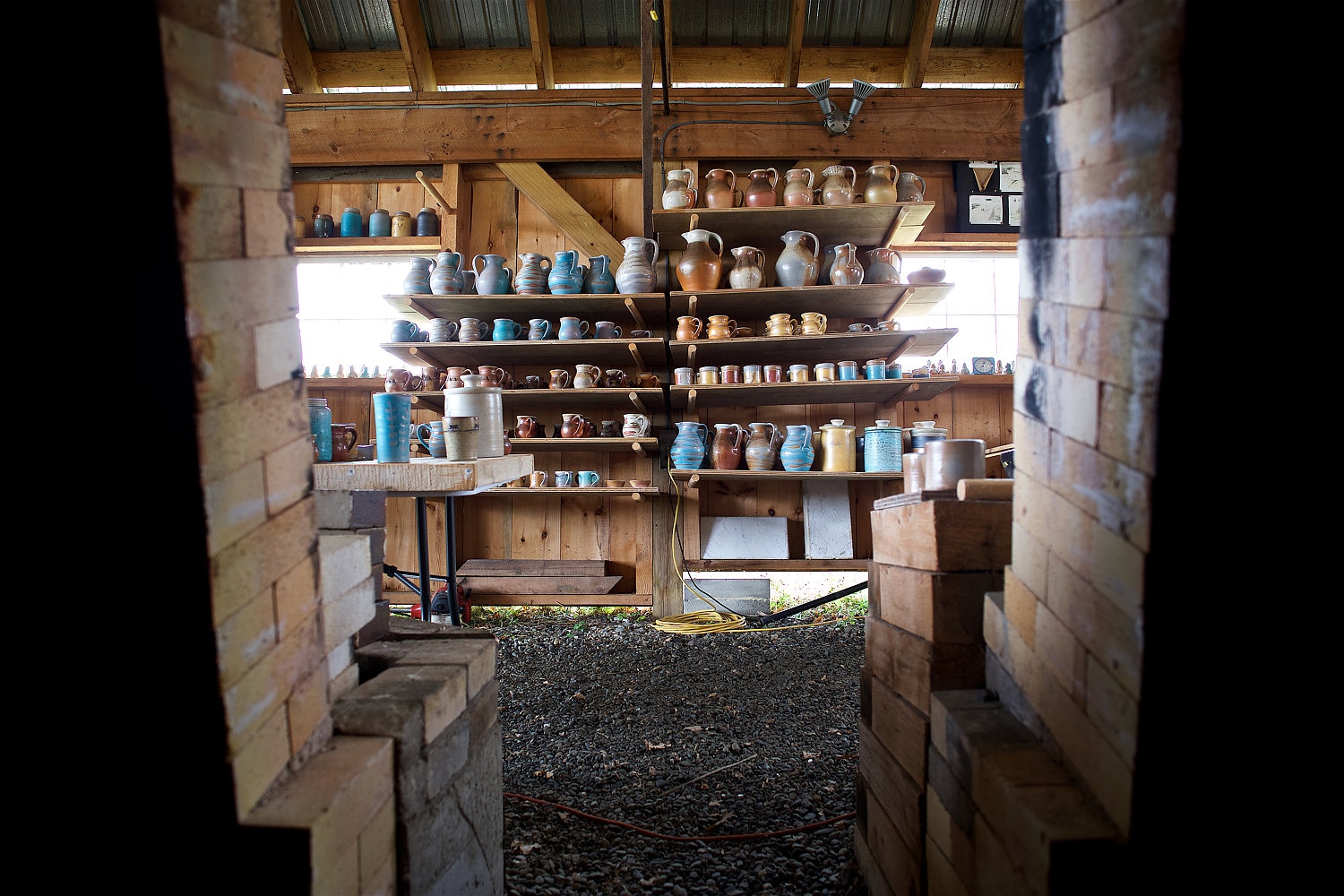 Kiln barn and wood-fired pottery