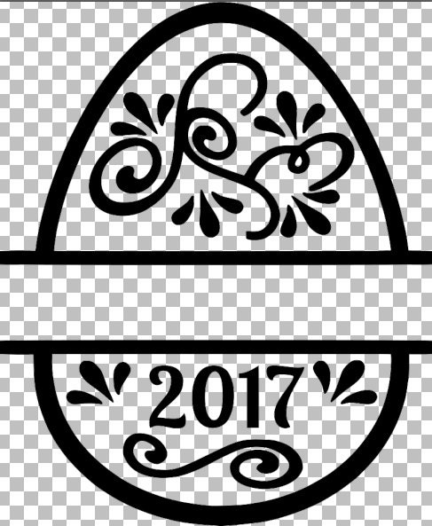 Download 2017 Split Easter Egg SVG Cutting File for Silhouette