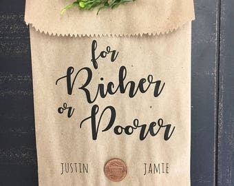 Scratch Ticket Wedding Favor Bags - Lotto Ticket Bags - Lottery Ticket Holders - Fun Bridal Shower Favor Idea - pack of 25