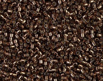 11/0 Miyuki Delica Seed Beads DB150 - Silver Lined Rootbeer Delica Bead - 6 Grams - Delica 150 Brown Rootbeer - DB150 Rootbeer