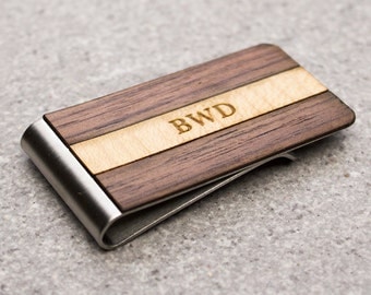 money clip, groomsman gift, custom engraved, wooden money clip, engraved money clip, custom groom gift, gift for husband, wedding gift