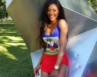 Low Cut Haitian Bodycon Club Dress