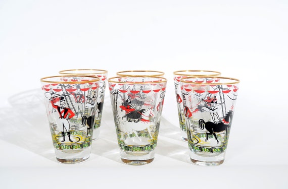 The Greatest Show on Earth Tumblers by Libbey Glass Circus