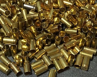 9mm brass, bullet jewelry supplies, 250+ count, cleaned, 9mm bullets, 9mm casings, reloading supplies, second amendment, molon labe