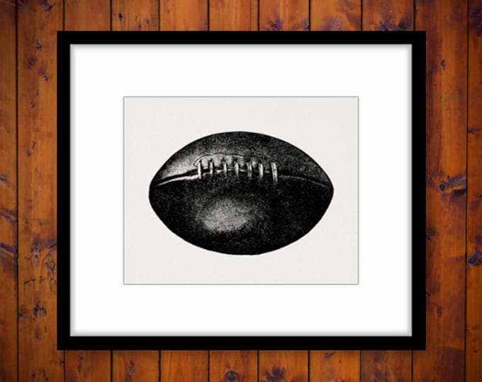 Printable Digital Antique Football Graphic Sports Download Image Vintage Clip Art Jpg Png Eps HQ 300dpi No.4120