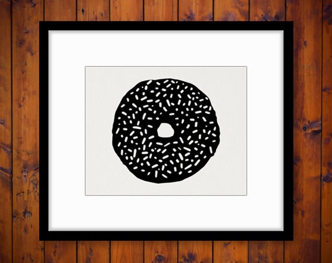 Donut Digital Image Printable Donut with Sprinkles Download Food Dessert Graphic for Transfers Pillows Tea Towels etc HQ 300dpi No.4453