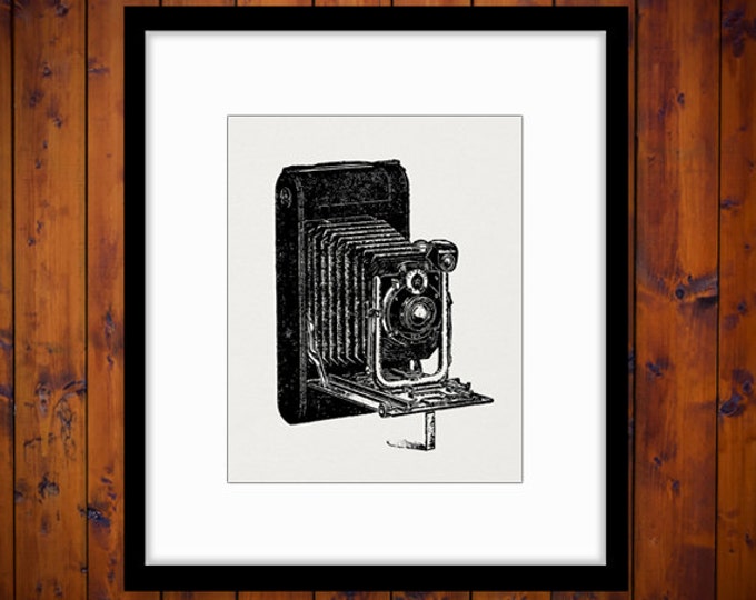 Old Fashioned Camera Digital Image Download Illustration Graphic Printable Antique Clip Art Jpg Png Eps HQ 300dpi No.1504