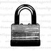 Padlock Printable Graphic Download Lock by VintageRetroAntique