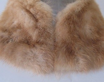 Vintage Blonde Mink Collar, Hand-Stitched Satin Lining