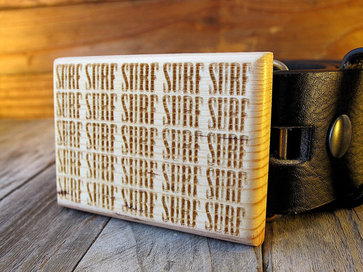 Wood Belt Buckle Surf Wooden Belt Buckles