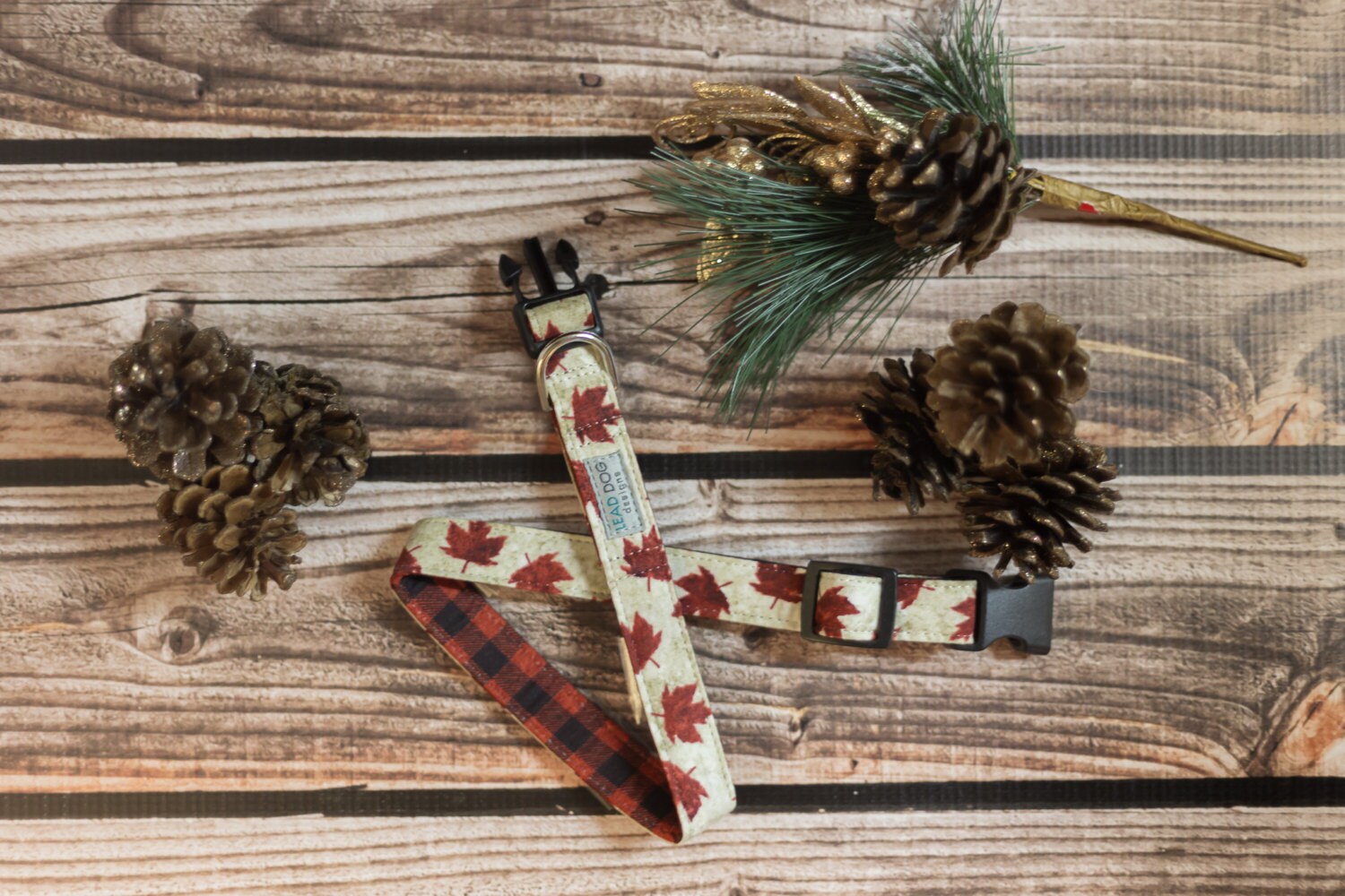 Maple Leaf Dog Collar Canadian Collar Canada O by LeadDogDesigns