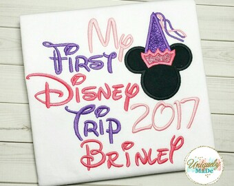 My First Disney Trip Shirt - Disney Vacation - Disney Vacation Shirt - Girls Shirt - Custom Disney Shirt - Persoanlized Disney Shirt