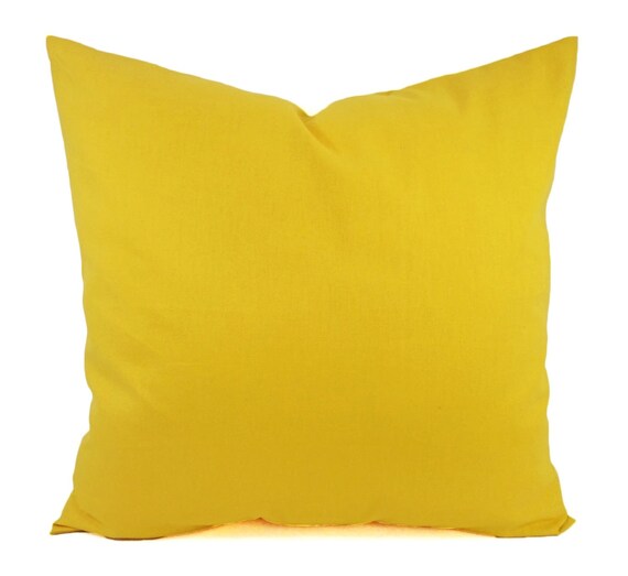 Solid Yellow Pillow Cover Deep Yellow Pillow Sham Linen