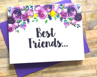 Pregnancy Announcement Card - Pregnancy Reveal to Best Friend Card - New Auntie - We Are Having a Baby Card - Pregnancy - VIOLETS