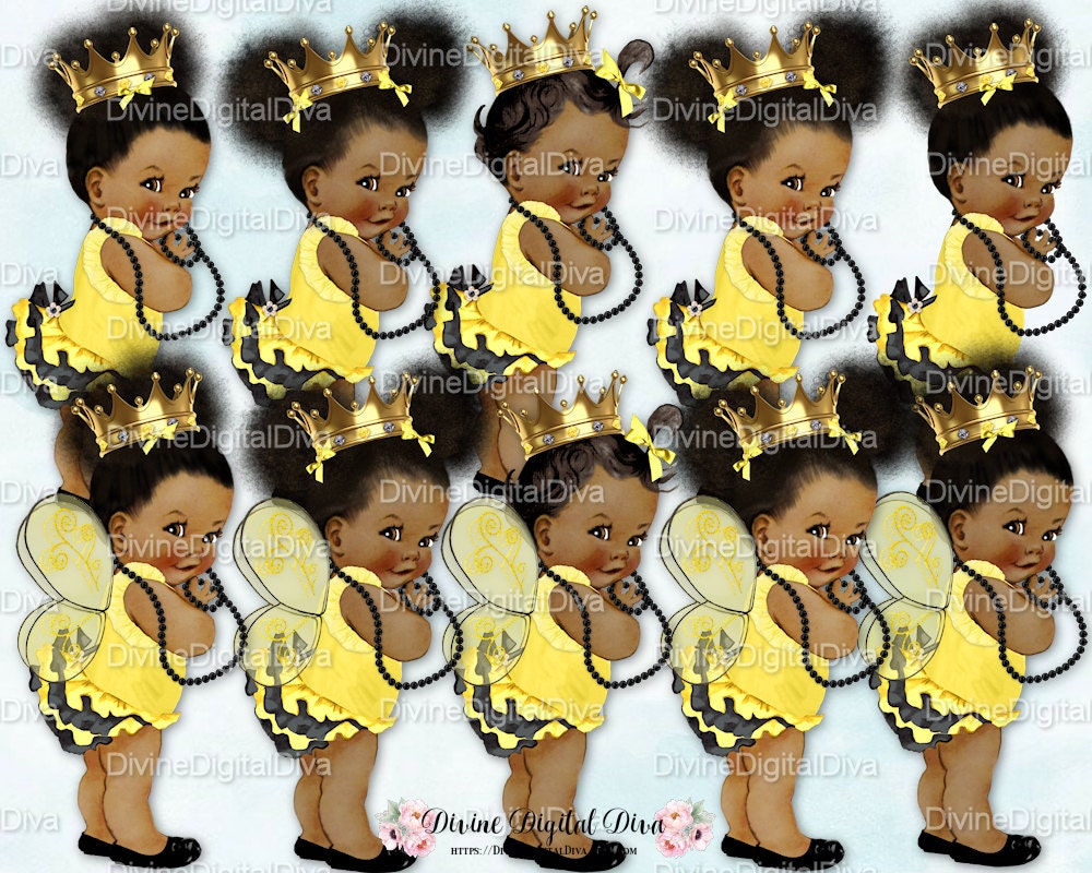 Download Queen Bee Princess Ruffle Pants African American Set ...