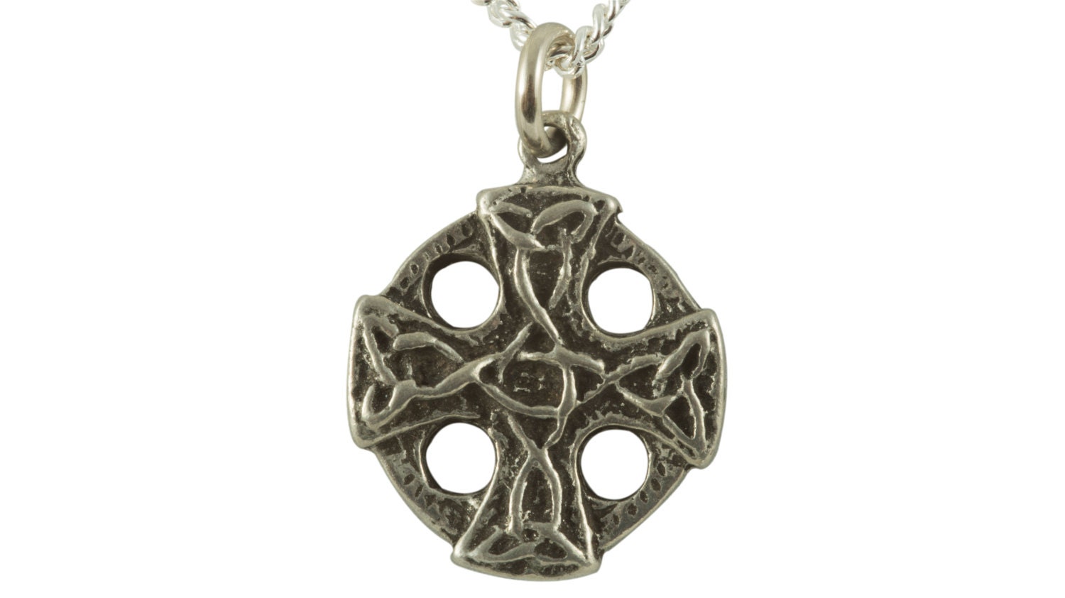 RJ453 Handcrafted Pewter Equal Armed Celtic Cross Necklace