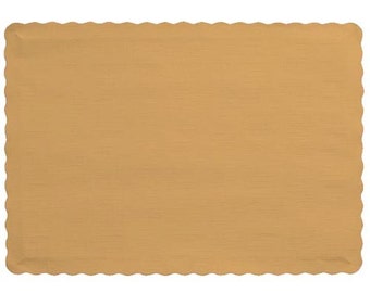 placemats disposable paper gold