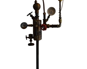 Industrial Steampunk Style Table Lamp with Vintage Look Edison Light Bulb, 30″H, PA 4762, Shipping Not Free!!!