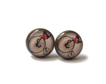 BIRDS EARRINGS - ROBIN birds earrings - Bird studs - Quirky earrings - Bird jewellery - Gift for her - Love Bird Cute Bird Jewelry - for mum
