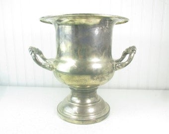 Silver champagne bucket, silver ice bucket, bar ware, mid century decor, wine chiller, vintage ice bucket, Silver Plate
