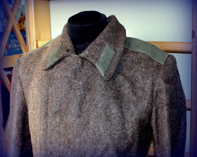 1983 New True Vintage USSR Russian Military Uniform Soldier Wool Greatcoat 58-4 4XL