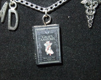 Gray's Anatomy Book Necklace