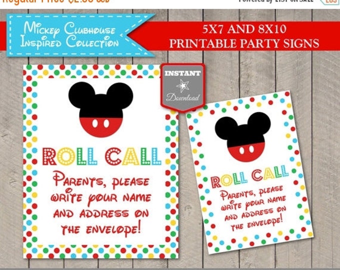 SALE INSTANT DOWNLOAD Mouse Clubhouse 8x10 Roll Call Address Envelope Party Sign / Printable Diy / Clubhouse Collection / Item #1673