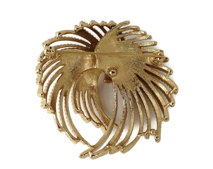 ON SALE! Vintage MONET Brooch, Gold Tone Textured Signed Monet Costume Jewelry Gift Idea