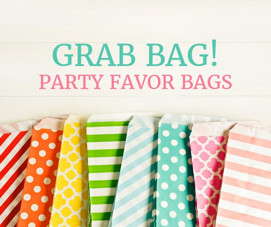 Grab Bag! 40 Paper Bags 5x7 Surprise Mystery Assortment Rainbow