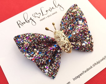 Butterfly Bow, Butterfly Hair Clip, Glitter Clips, Butterfly Clips, Glitter Bows, Butterfly Headbands, Glitter Bows, Butterfly Headband