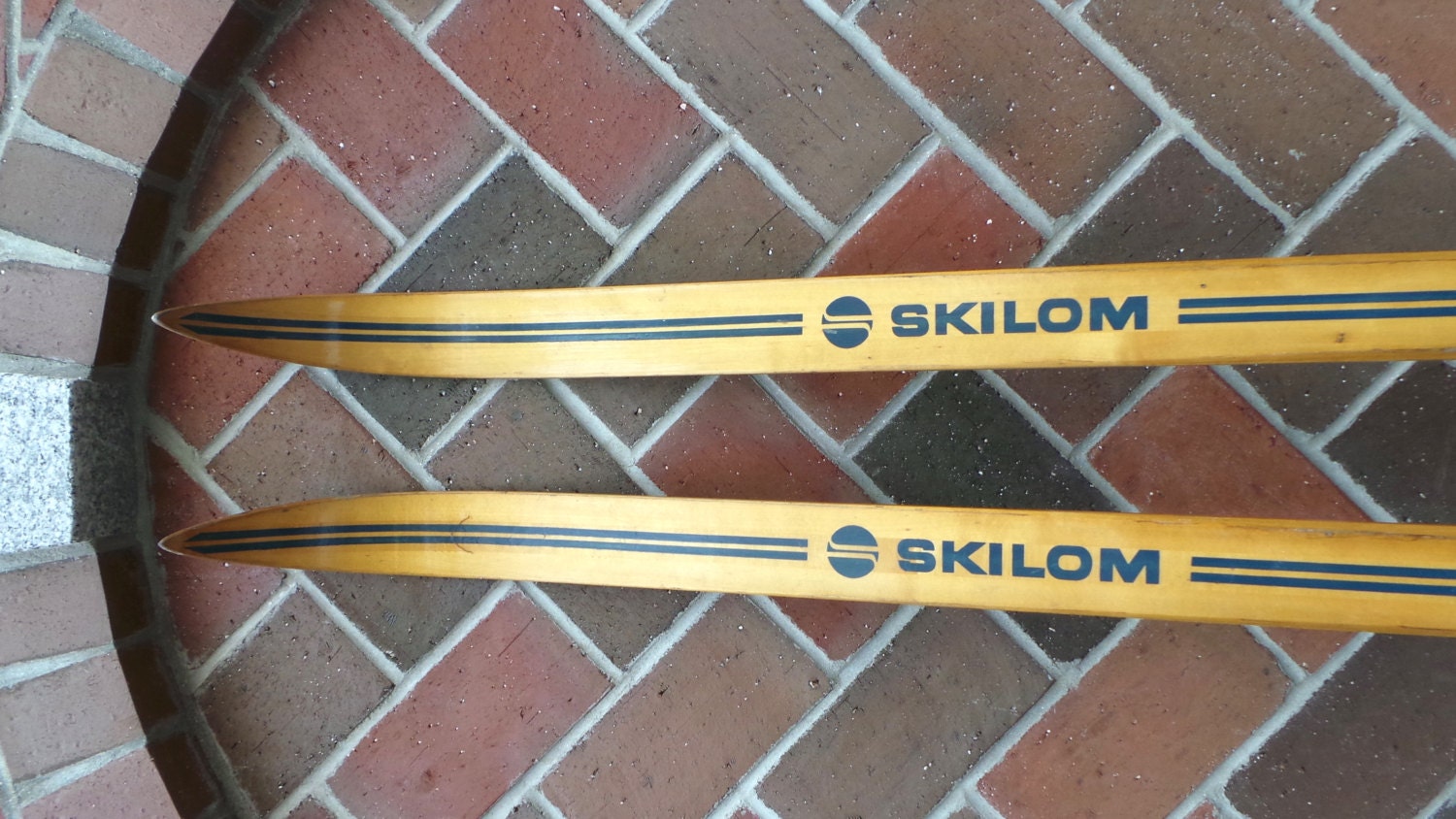 Wood SKILOM Cross Country SKIS Antique Wooden XC Skis Made in