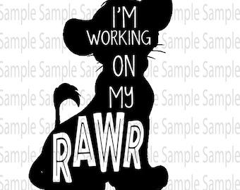 Working on my Rawr! Lion King SVG PNG Cut FIle