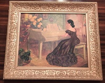 Old Ornate Gold Frame with Picture