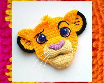 Crochet Pattern. Applique. Cute Little Lion