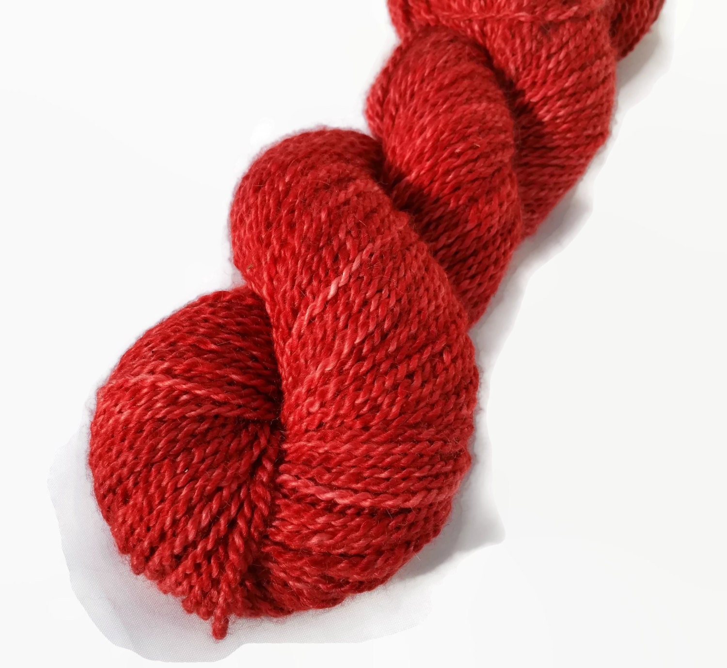 Hand Dyed Alpaca Yarn Sport Weight Alpaca Yarn Red Yarn